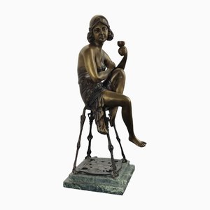 Escultura de una mujer, siglo XIX, bronce