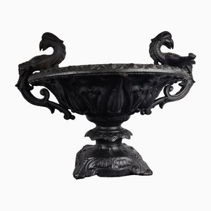Cast Iron Vase with Griffins, 19th-Century