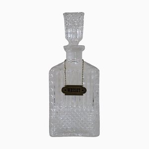 Italian Glass Whiskey Bottle, 1980s