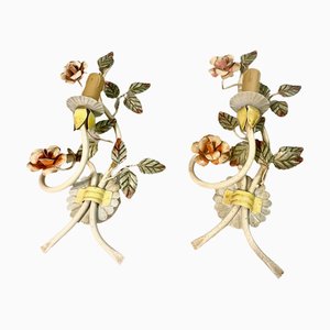 Appliques Florales en Tôle, Italie, Set de 2