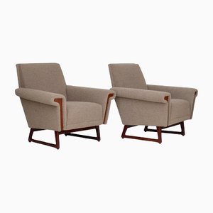 Mid-Century Scandinavian Lounge Chairs, Set of 2