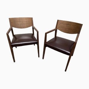 Set of Italian Armchairs in Leatherette, 1990s
