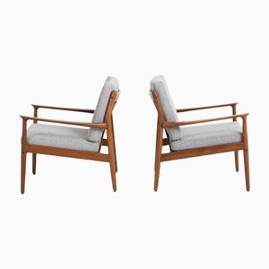 Danish Easy Chairs by Svend Åge Eriksen for Glostrup, 1960s, Set of 2