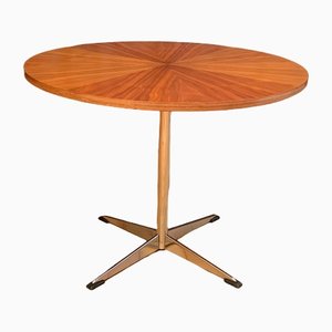 Tavolino da caffè girevole in legno, anni '60