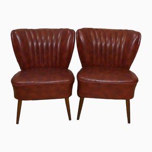 Cocktail Armchairs in Skai, 1950s, Set of 2