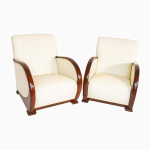Art Deco French Lounge Chairs, 1920, Set of 2
