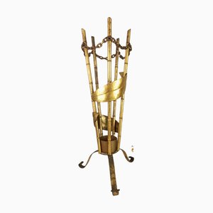 Mid-Century Umbrella Stand in Faux Bamboo