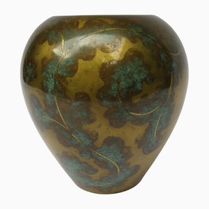 Art Deco Flower Vase in Brass from WMF Ikora