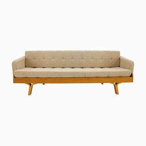 Three Seater Sofa Daybed in Original Boucle Upholstery, Czech, 1960s