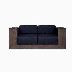 Walnuss Sofa mit Kaelo Weinkühler