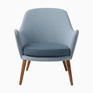 Minty Grey / Light Steel Blue Dwell Lounge Chair by Warm Nordic