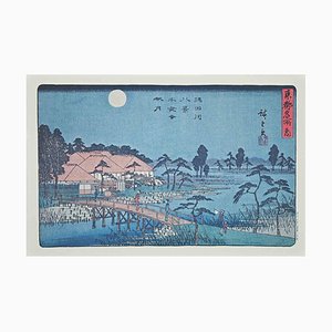 After Utagawa Hiroshige, Huit sites pittoresques le long de la rivière Sumida, milieu du 20ème siècle