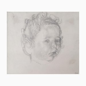 Carl Albert Angst, Portrait de bambin, 1905, Pencil on Paper