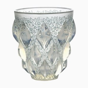 Jarrón Rampillon de vidrio opalescente de René Lalique para Boch Frères