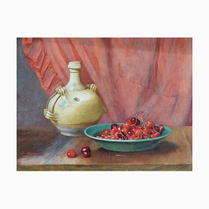 Irene P. Gardner, Bowl of Cherries, 1920s, Watercolor