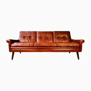 Mid-Century Danish Leather 3-Seater Sofa by Svend Skipper, 1965