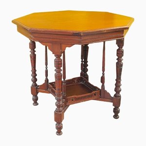 Victorian Arts & Crafts Octagonal Side Table