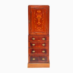 Antique French Marquetry Tall Cabinet Chest of Drawers