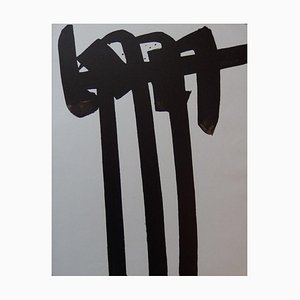 Pierre Soulages, Lithographie N ° 28, 1970, Original Lithographie