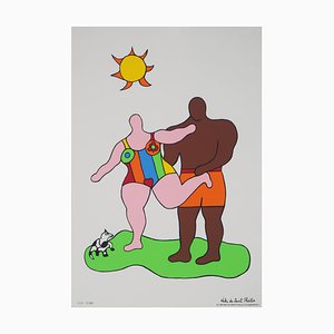 Niki de Saint Phalle, Pink Nana & Black Man, 1999, Serigrafia