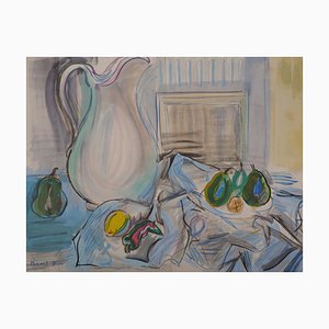 Raoul Dufy, Pears and White Pot, 1953, Litografia originale