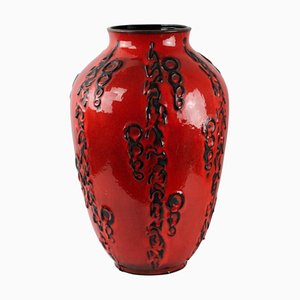 Large Floor Vase in Red from Scheurig Carmine, 1960s