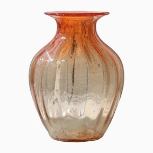 Vase Vintage en Verre de Murano Bullicante