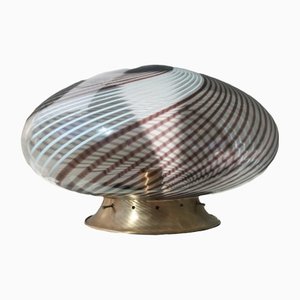 Large Vintage Murano Filigrana Swirl Ceiling Lamp