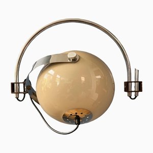 Vintage Space Age Mid-Century Modern Mushroom Double Arc Wall Lamp from Dijkstra, 1970s