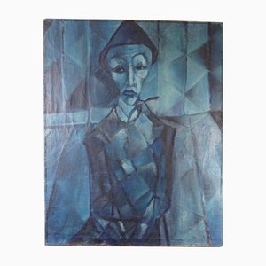 Kubistische Figurative Malerei, 1957, Öl auf Leinwand