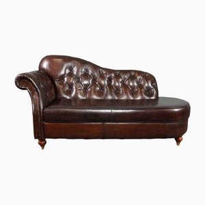 Chesterfield Chaise Lounge in Sheep Leather