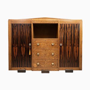 Art Deco Amsterdamer Schule Sideboard aus Eiche und Coromandel Holz