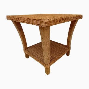 Vintage Coffee Table in Wicker and Rattan