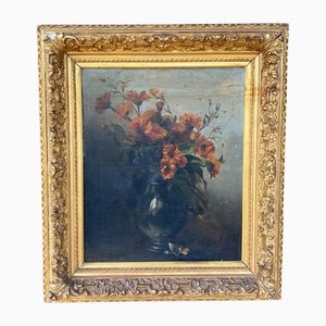Marguerite Simone, Bouquet of Flowers Still Life, 19th Century, Oil on Canvas, Framed