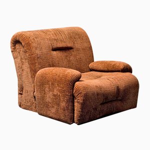 Brown Pop Art Fabric Armchair, 1970s