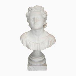 La Contemplation Bust, Italy, 19th-Century, Marble
