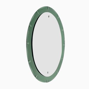 Mid-Century Oval Mirror from Cristal Art, Italy, 1960