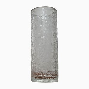 Large Brutalist Glass Vase, 1970s