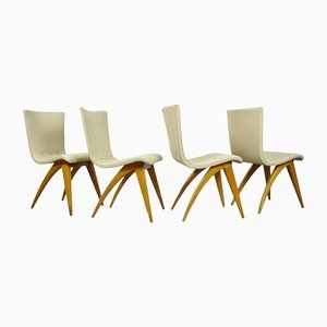 Wingback Dining Chairs by GJ van Os for van Os Culemborg, Netherlands, 1950s, Set of 4