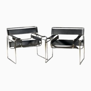 Vintage Bauhaus Wassily Armchairs by Marcel Breuer for Knoll Int., Set of 2