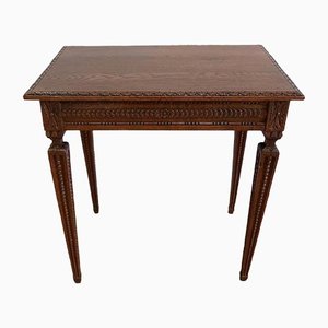 Small Louis XVI Side Table in Solid Oak, 1900