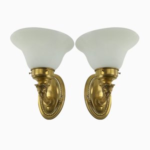 Figurative Wandlampe, Frankreich, 2er Set