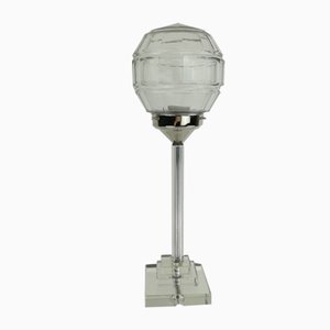 Lampe de Bureau Art Déco en Verre