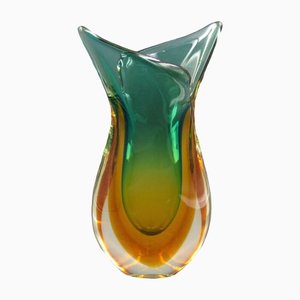 Sommerso Murano Glass Vase by Flavio Poli for Seguso, 1950s