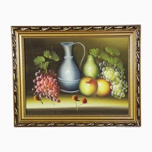 Still Life with Fruit, Oil on Canvas, Framed