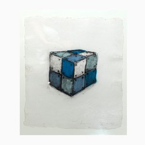 Eric Liot, Le cube de Tom, 2001, Acrylic on Paper