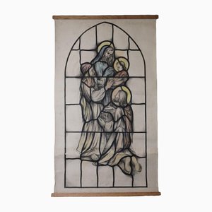 Jos van Dormolen, Mary & Jesus Church Window Design, 20th Century, Vidimus