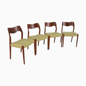 Model 71 Dining Chairs by Niels O Möller, Set of 4