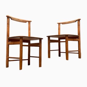 Mid-Century Holzstuhl, 1960er, 2er Set