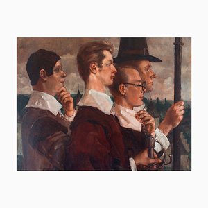 The Conventiclers Gemälde, 1930er, Öl auf Leinwand